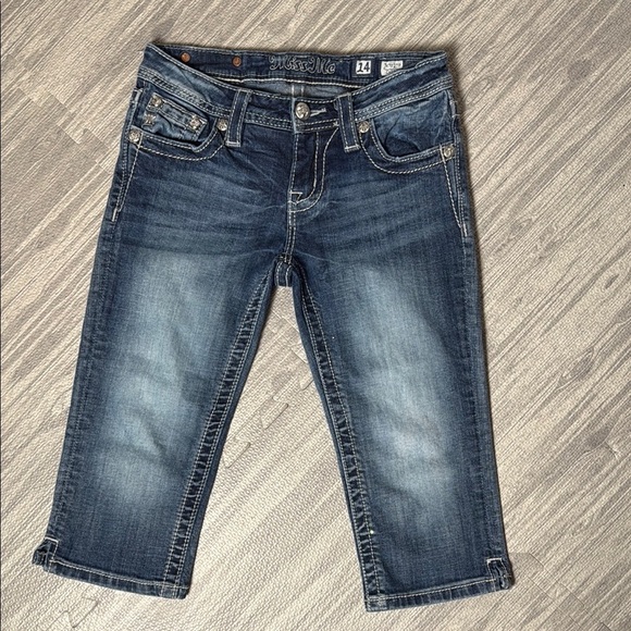 Miss Me Other - Miss Me Capri Embellished Jeans Size 14